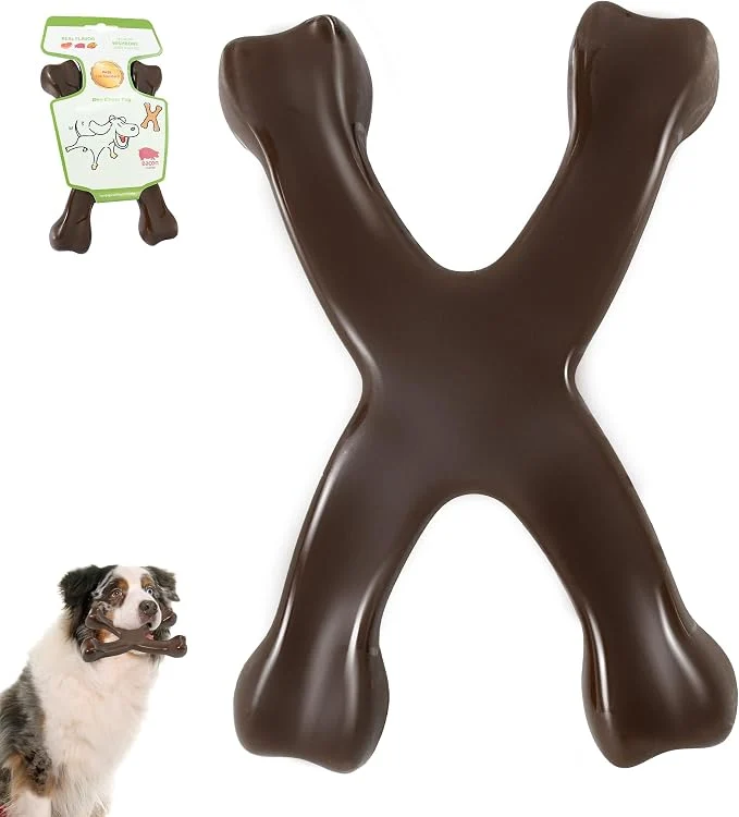 Responsible Tough Dog Chew Toy for Aggressive Chewers Indestructible Beef Flavor Nylon Bone Modern