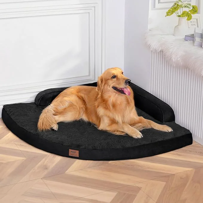 Detailed Large Dog Bed - XL Orthopedic Egg-Crate Memory Foam Dog Beds Professional