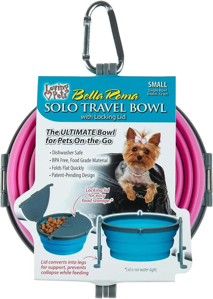 Traditional Loving Pets Bella Roma Collapsible Dog Bowls Original
