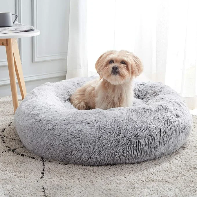 Smart WESTERN HOME WH Calming Soft Round Dog Cat Bed Anti-Anxiety Donut Cuddler Original