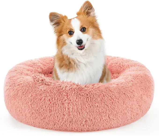 Refined rabbitgoo Calming Dog Bed for Small Medium 30 inches Pet Bed Machine Washable Genuine