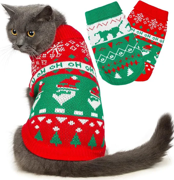 Original Stretchy Cat Christmas Sweater Classic