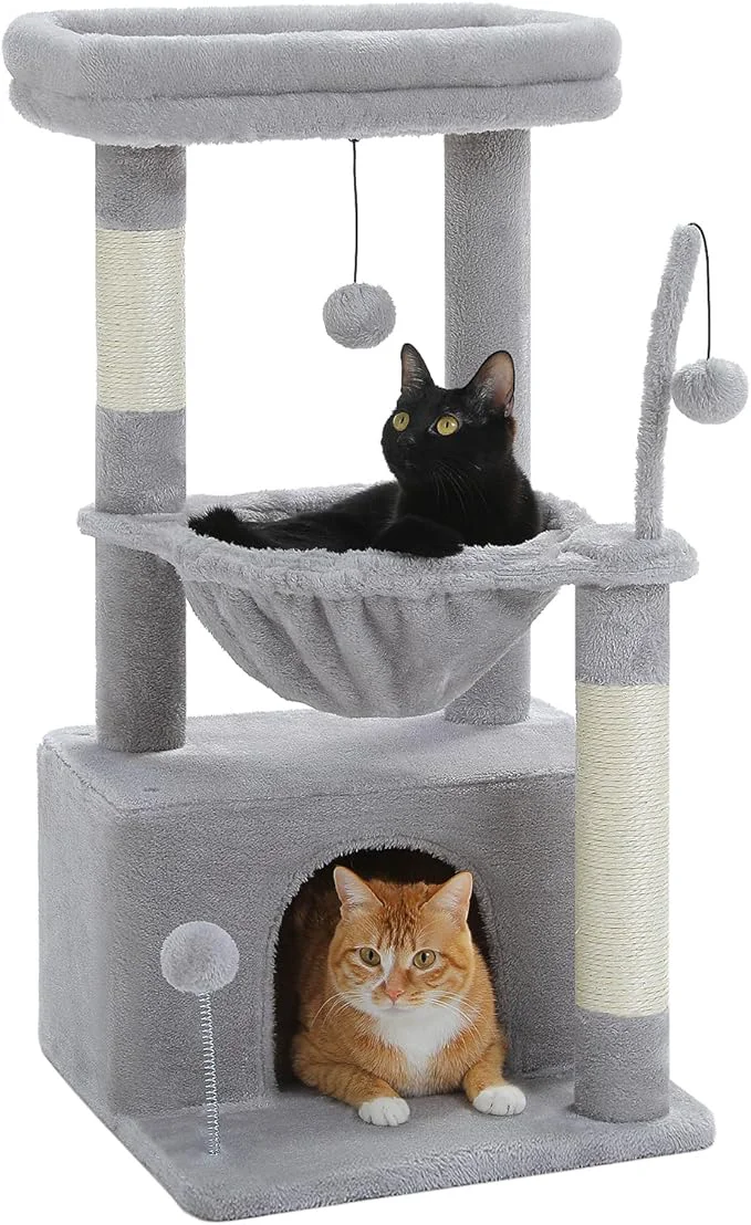 Certified PEQULTI 4-in-1 Cat Tree Scratching Post Superior