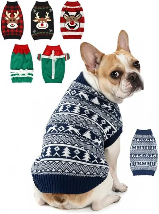 Reliable Dog Christmas Sweater Soft Warm Pet Clothes Coat Proven