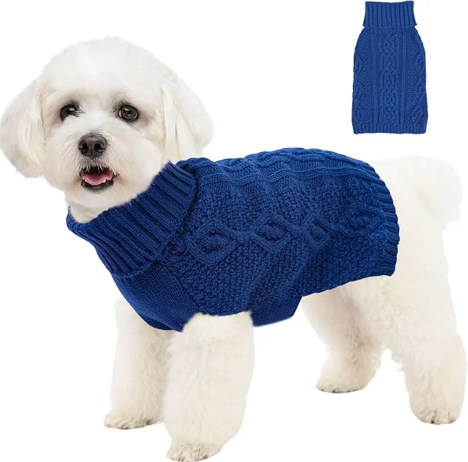 Smart Dog Sweaters Small Dog Clothes Winter Turtleneck Puppy Sweater Warm Pet Cat Top-Quality