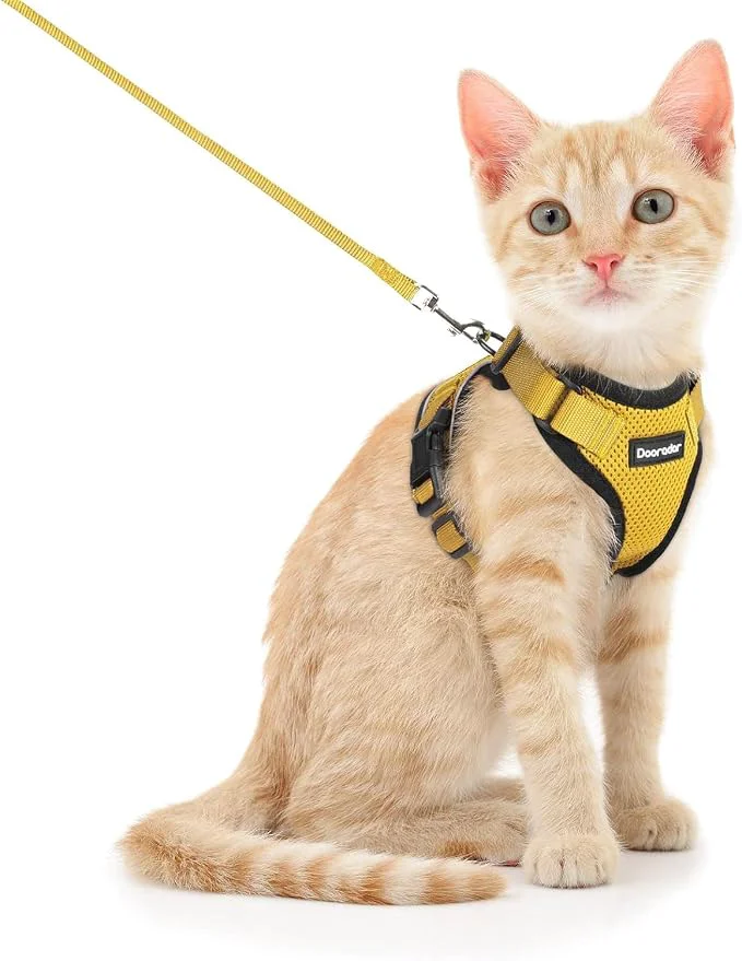 Selected Dooradar Cat Harness and Leash Set Escape Proof Safe Adjustable Kitten Vest Sophisticated