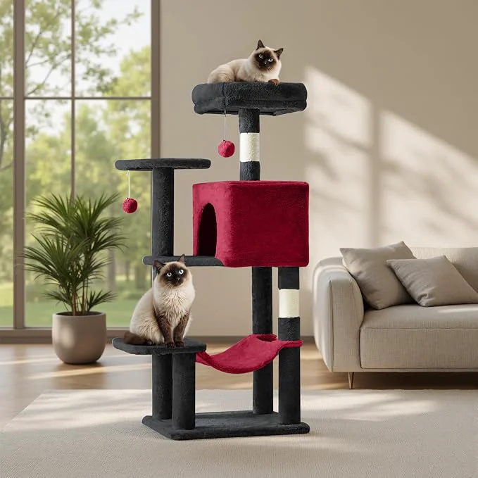 Genuine Sweetcrispy 44 Inch Cat Tree Tower Cat Climbing Tower High-Performance