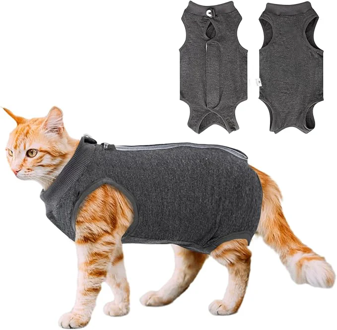 Solid Cat Recovery Suit for Abdominal Wounds or Skin Diseases Cat Onesie for Cats Artisan