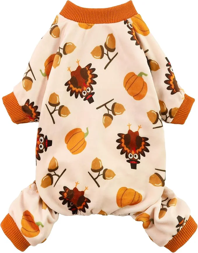World-Class Fitwarm Thanksgiving Turkey Dog Pajamas Funny Dog Winter Clothes Versatile
