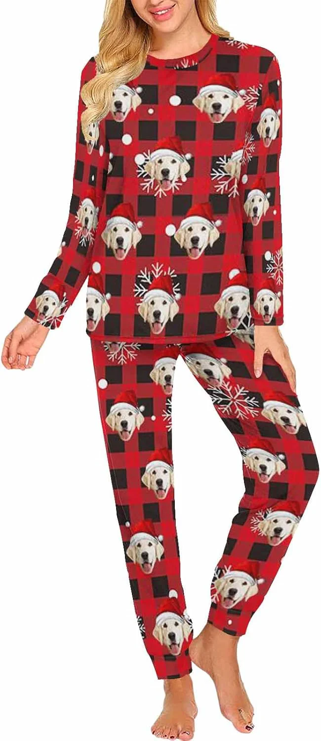 Easy-to-Use MyPupSocks Custom Face Pajamas Sets for Women Personalized Photo Sleepwear XS-XXL Efficient