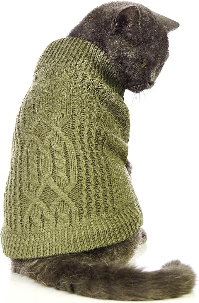 Crafted Stretchy Cat Sweater High-End