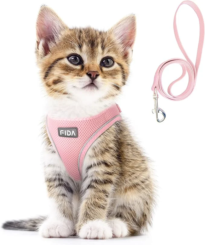 Traditional Fida Comfy Dog Harness with Leash Cat Vest Harness Escape Proof Breathable User-Friendly