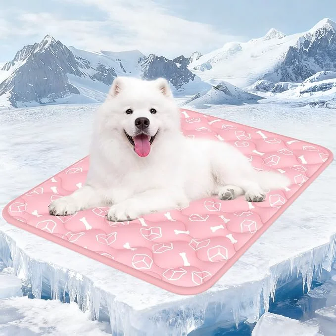 Elegant Rywell Dog Cooling Mat 2.0 Soft Blush Pink Long-Lasting Cool Crafted
