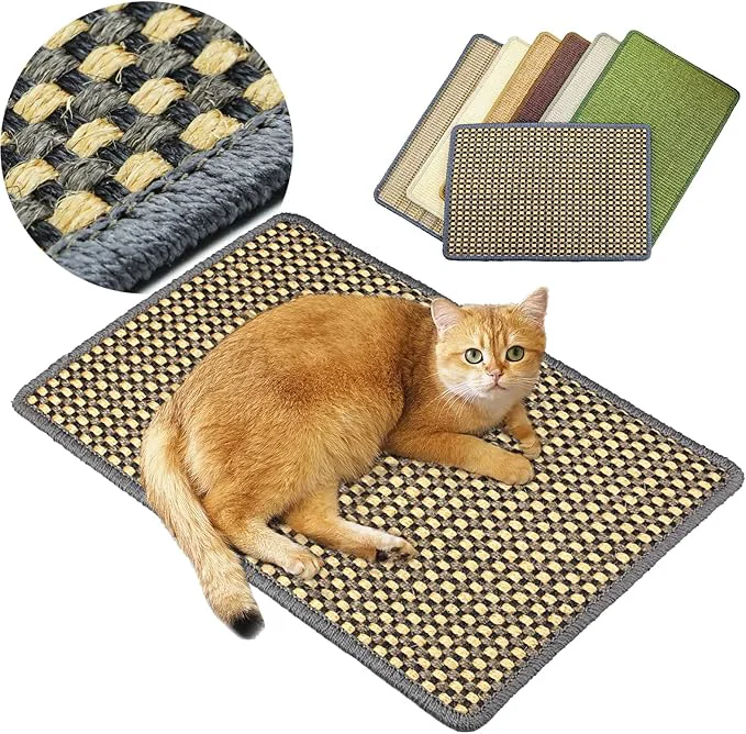Fast Cat Scratching Mat 23.6 x 15.7inch Sisal Cat Scratchers Fine Crafted