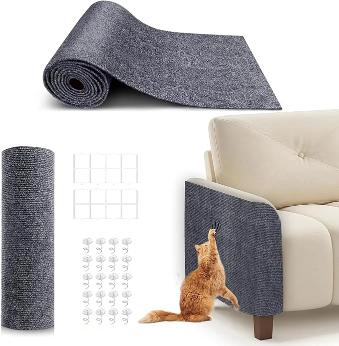 Safe 78.7 X15.8 Cat Scratching Mat Self-Adhesive Cat Scratch Carpet DIY Cats Original