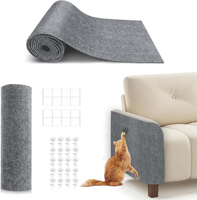 Innovative 78.7 X15.8 Cat Scratching Mat Self-Adhesive Cats Carpet DIY Scratch Powerful