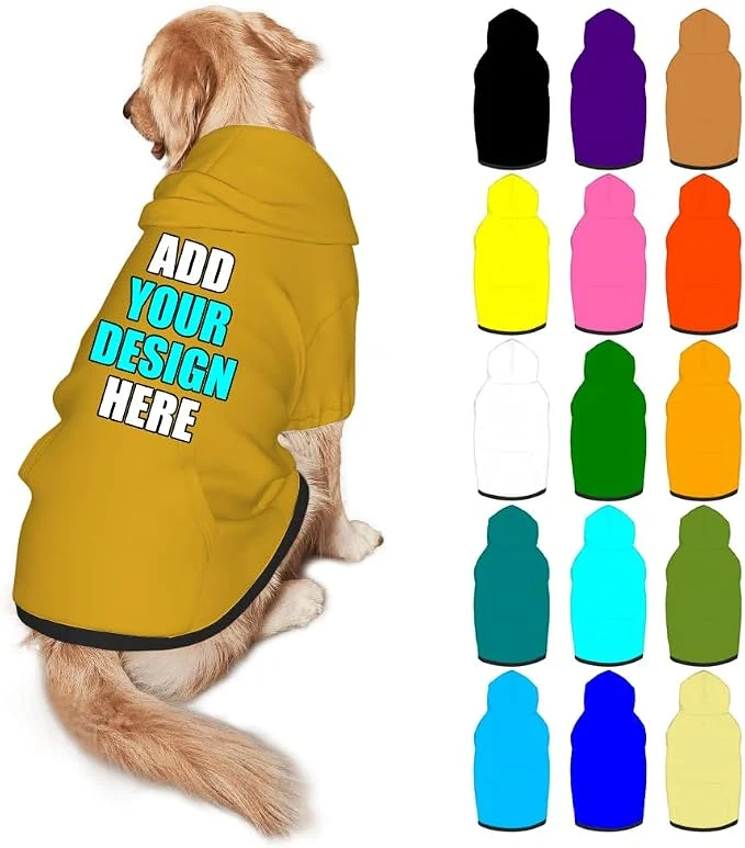 Optimized Customized Dog Hoodie with Name Logo Personalized Text Soft Warm Refined