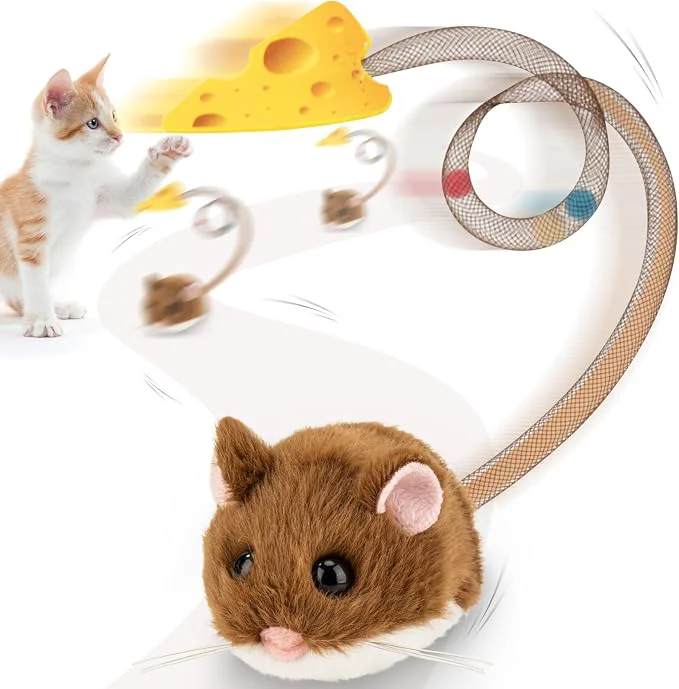 Refined Migipaws Interactive MigiMouse Cat Toy 360° Rolling Spin Excellent