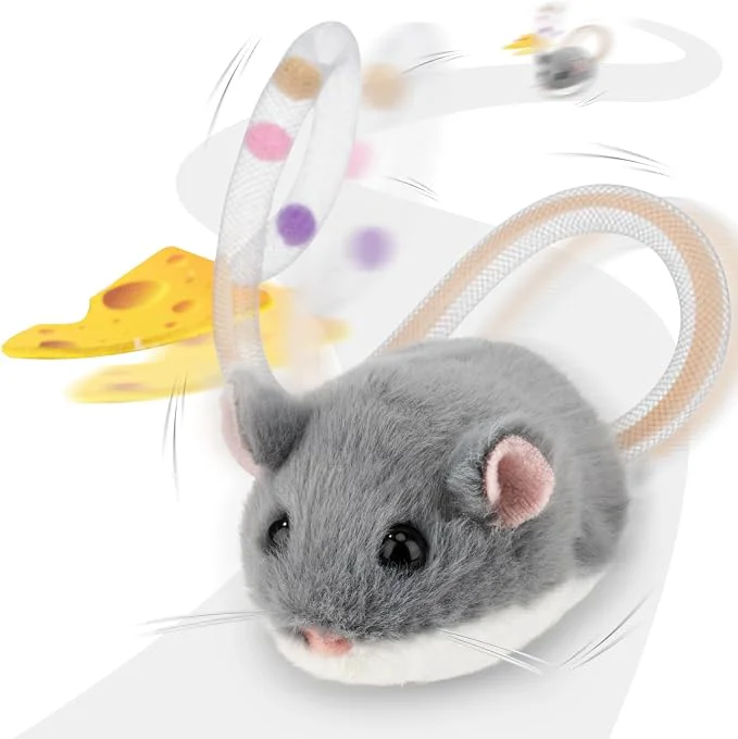 Easy-to-Use Migipaws Interactive MigiMouse Cat Toy 360° Rolling Spin Selected