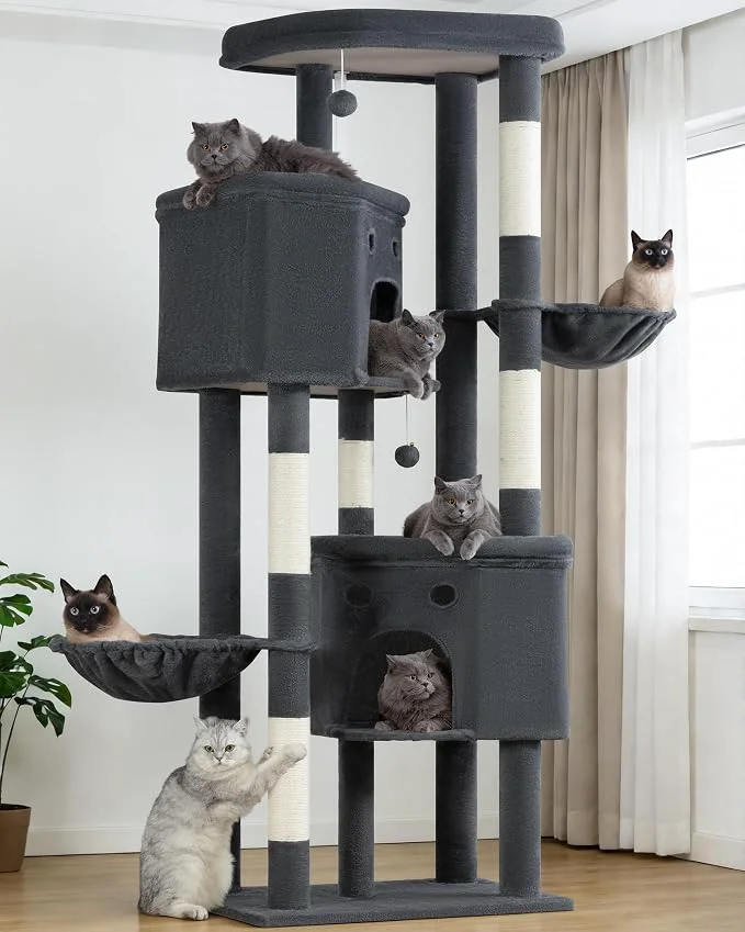 Optimized Extra Large Cat Tree 84 Inch XXL Giant Cat Tower Authentic