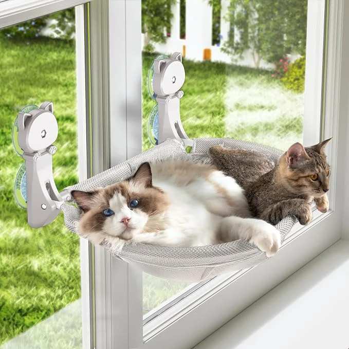Verified Cat Window Perch Cordless Glow in The Dark Stable Cat Beds- Breathable High-Grade