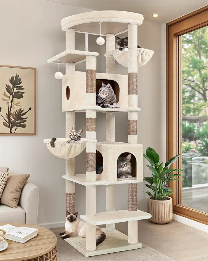 Effective Globlazer Heavy Duty Cat Tree 74in Sturdy Cat Tower Practical