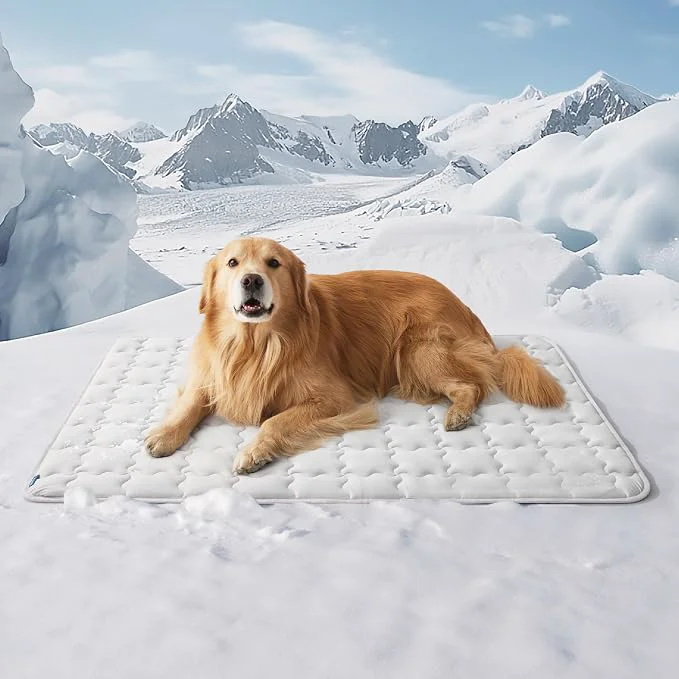 Environmentally Friendly Bedsure Cooling Mat for Large Dogs – 48x30 Thin Washable Cooling Pet Pad for Minimalist