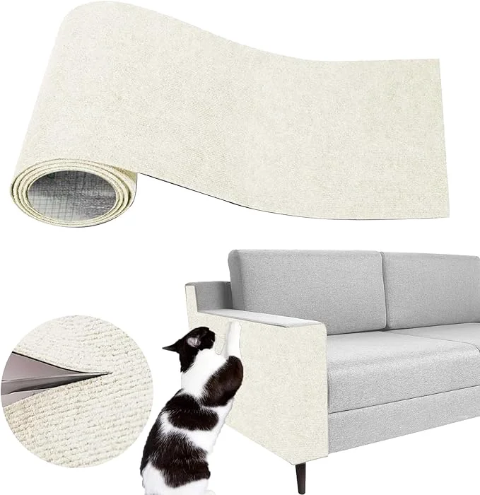 Stylish Cat Scratch Couch Furniture Protector Adhesive Cat Scratch Pad Deterrent Healthy