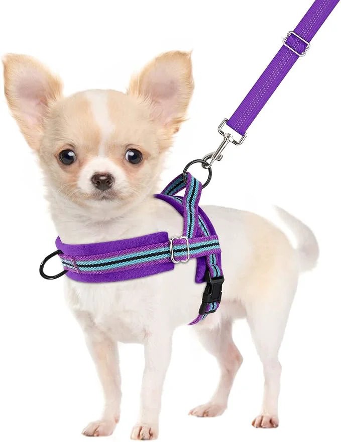 Genuine SlowTon No Pull Small Dog Harness and Leash Set Puppy Soft Vest Harness Neck Effective