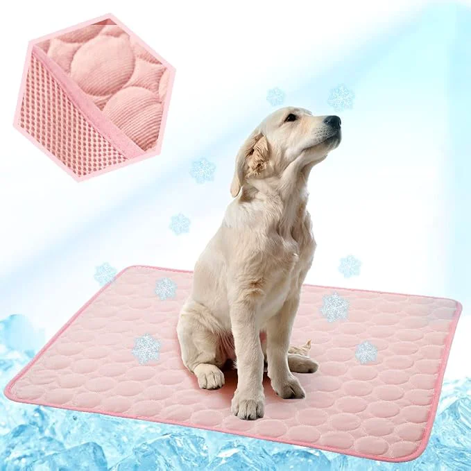 High-Performance Washable Dog Cooling Mat Ice Silk Cooling Mat Premium Material
