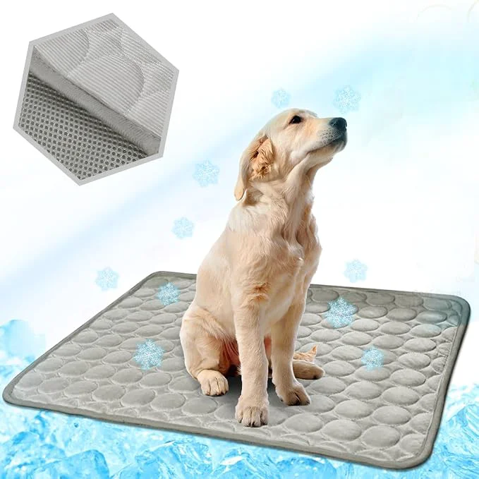 Verified Washable Dog Cooling Mat Ice Silk Pet Self Cooling Pad Blanket Organic