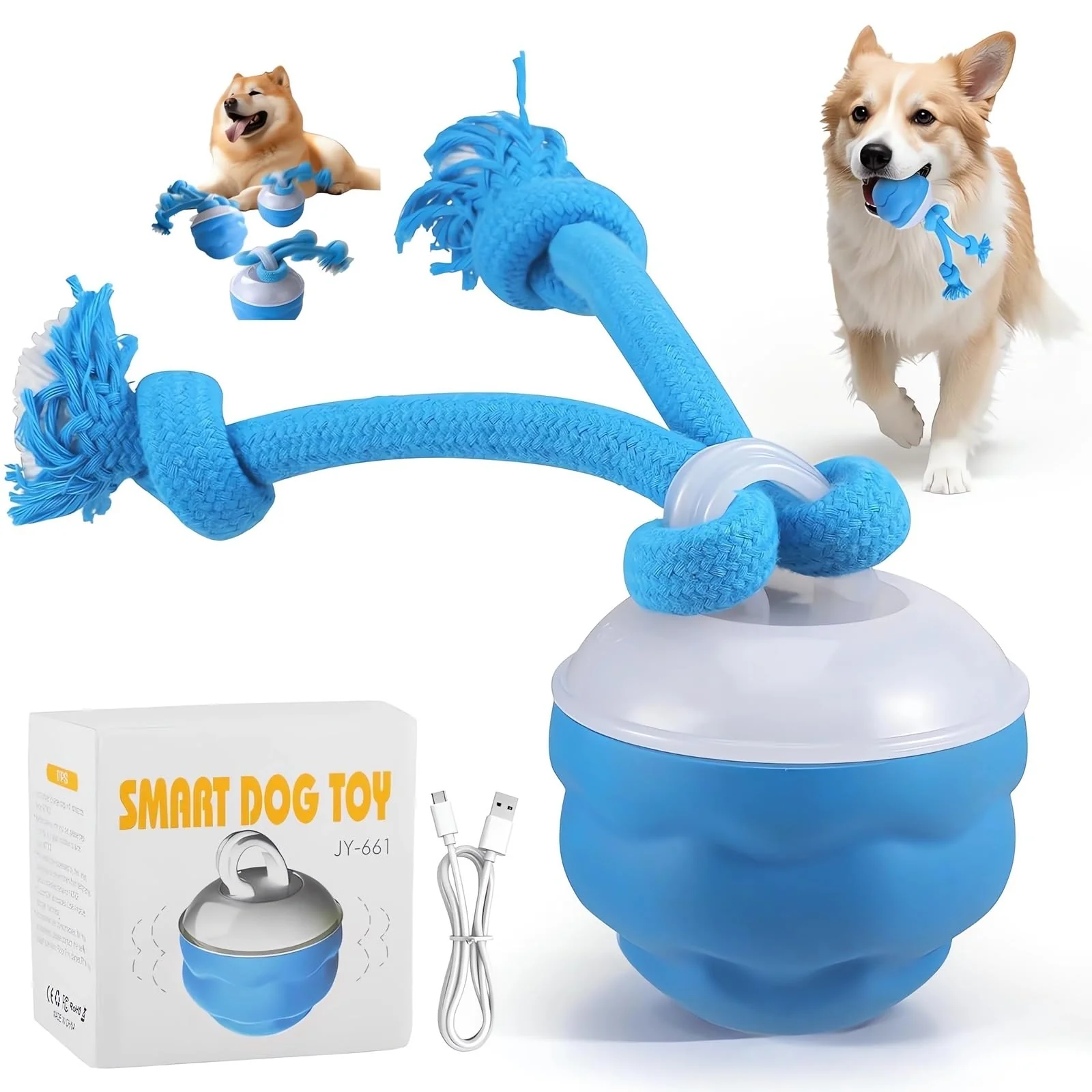 Convenient Webahow The Chase Buddy 2025 Smart Interactive Dog Ball with Rope
