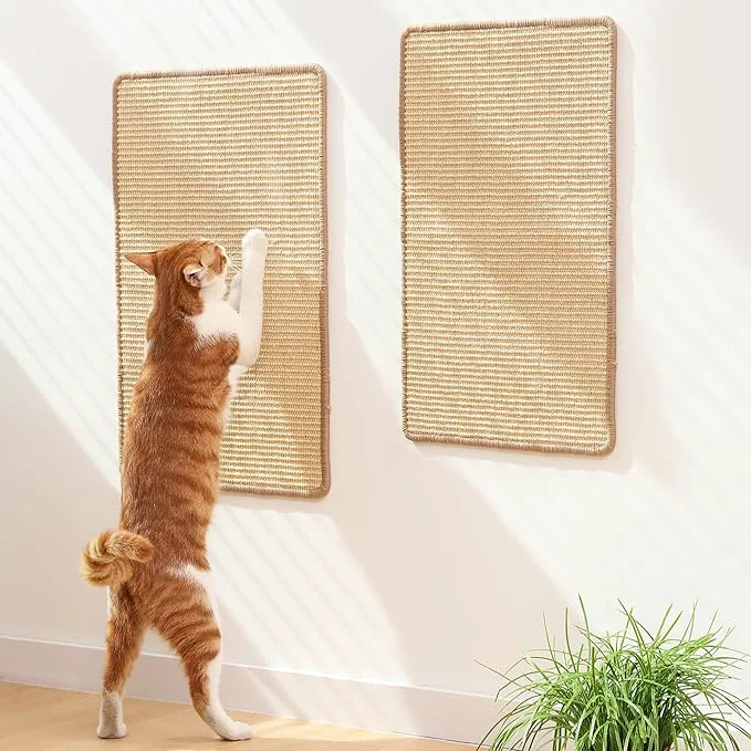 Sustainable FUKUMARU 2 Packs Cat Scratching Mat 23.6 x 15.7 Inch Natural Sisal Cat Scratch Carefully Designed