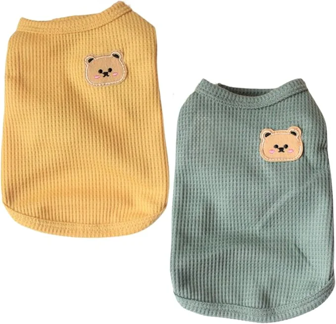 Traditional Cotton Dog Shirt Summer Lightweight Pet T-Shirts Soft Breathable Stretchy Cats Comfortable