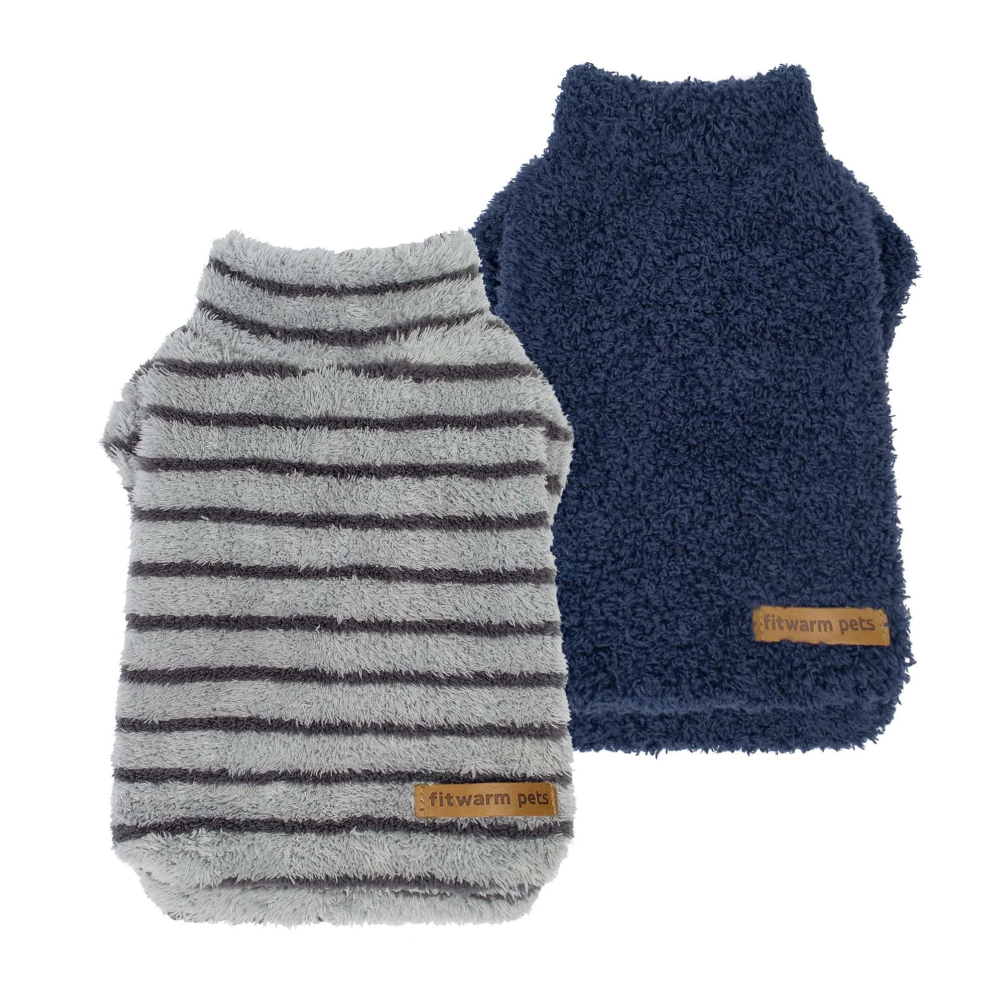 Flexible Fitwarm 2 Pack Striped Fleece Dog Sweater – Cozy Winter Wear for Small Dogs Exclusive