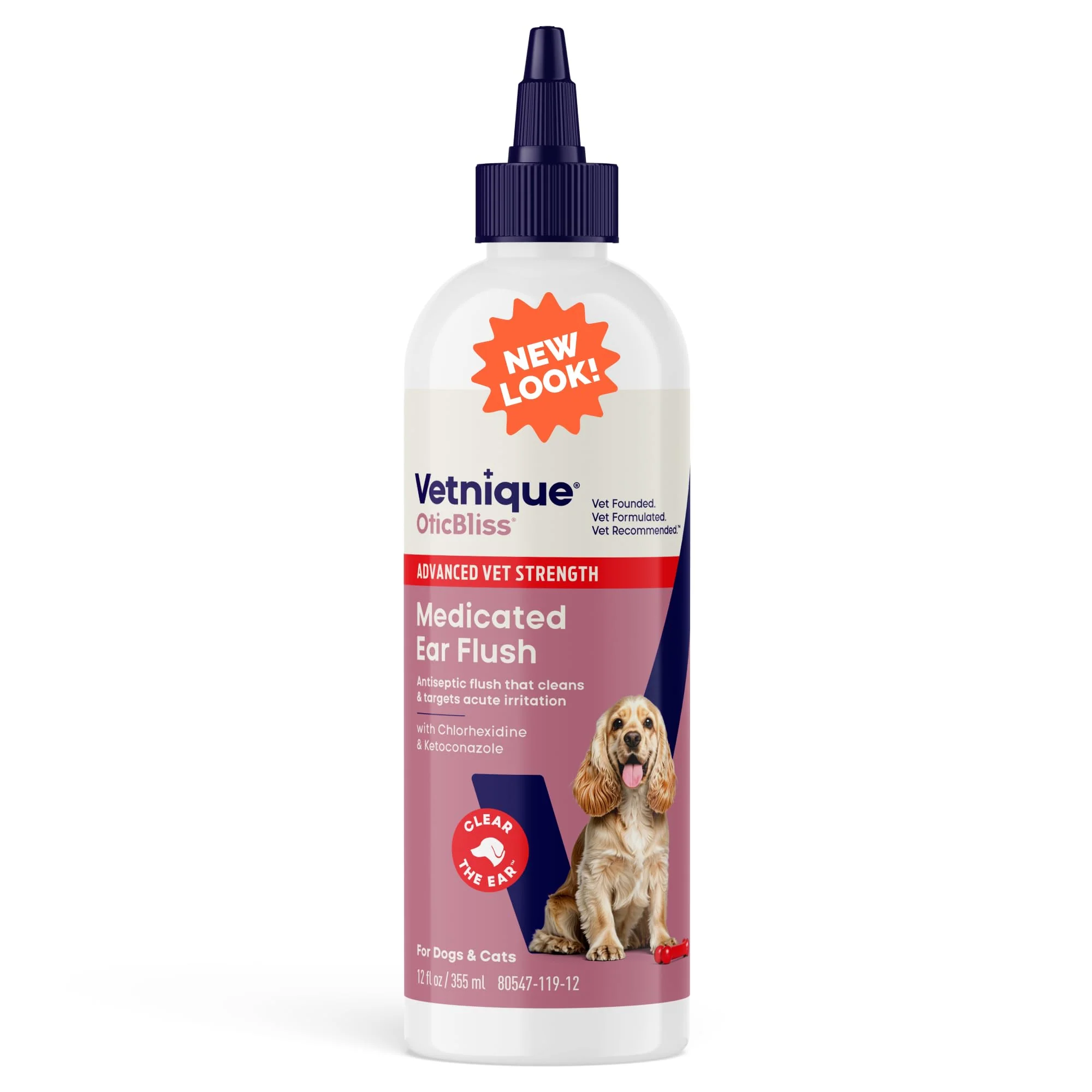 Sophisticated Vetnique Oticbliss Advanced Strength Medicated Ear Cleaner – Dogs Cats Refined