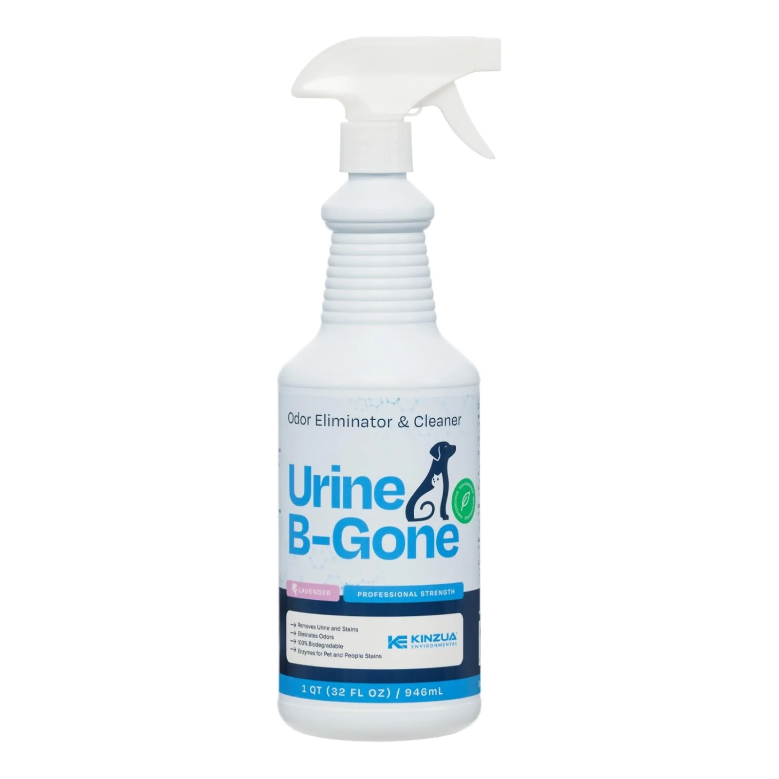 Powerful KINZUA ENVIRONMENTAL Urine B-Gone Enzyme Odor Eliminator Pet Stain Remover Lavender 32oz Exceptional