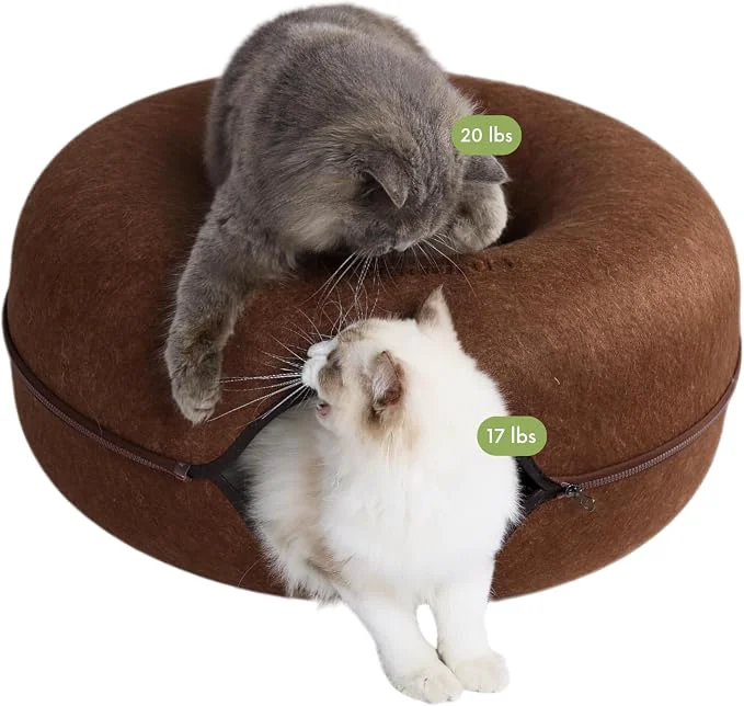 Authentic Cattasaurus Peekaboo Cat Cave Donut Elegant