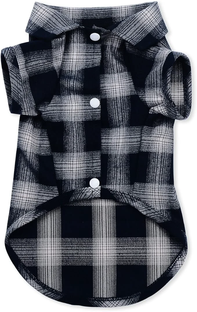 Classic Koneseve Dog Shirt Pet Plaid Clothes Shirt T-Shirt Sweater Matching Breathable Exceptional