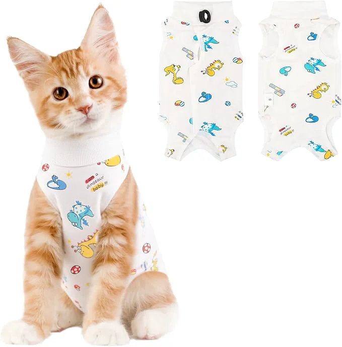 Environmentally Friendly Cat Recovery Suit Female Breathable Cat Onesie After Surgery Female Detailed