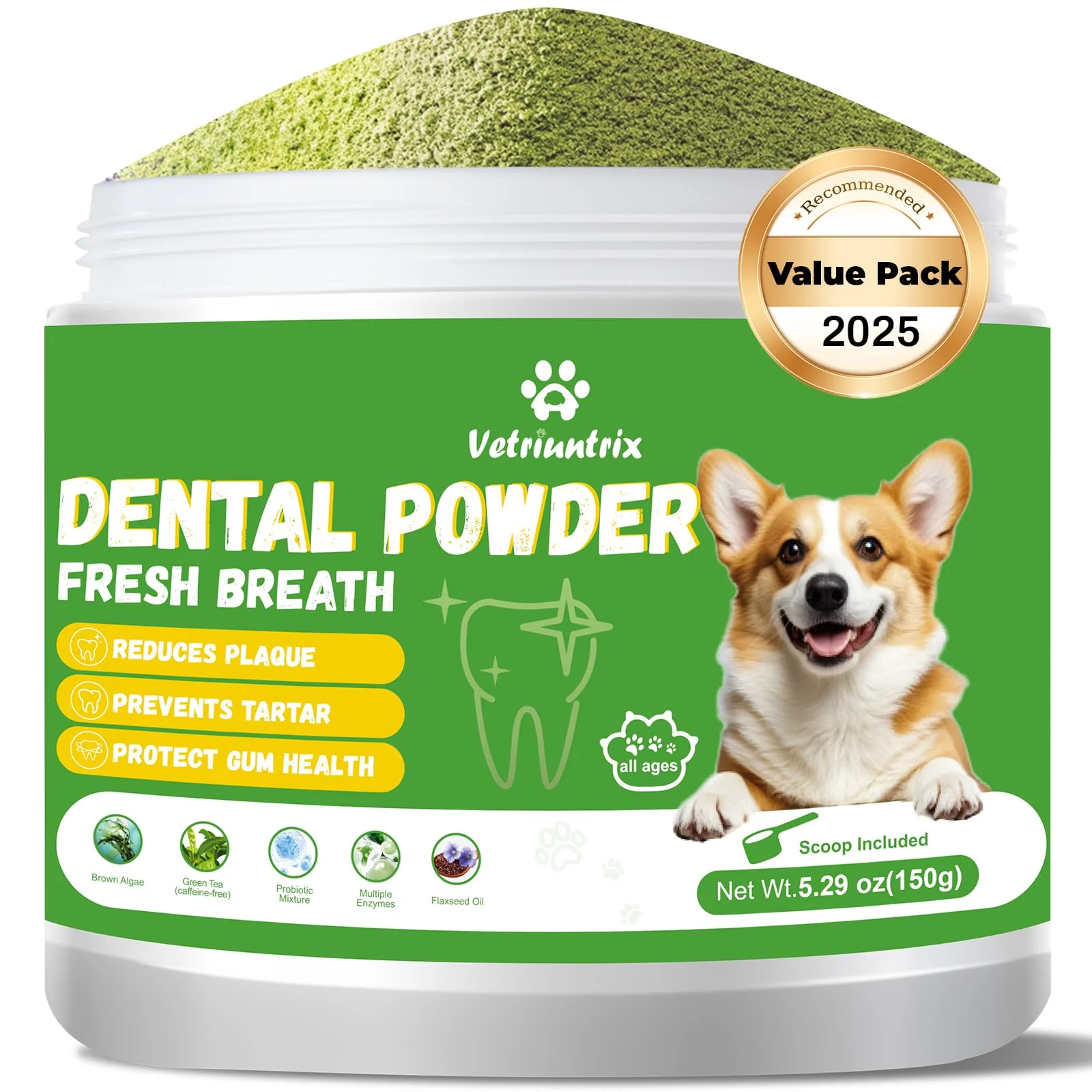 Unique Vetriuntrix Dog Teeth Cleaning Powder – Fresh Breath Plaque Control 150g Exceptional
