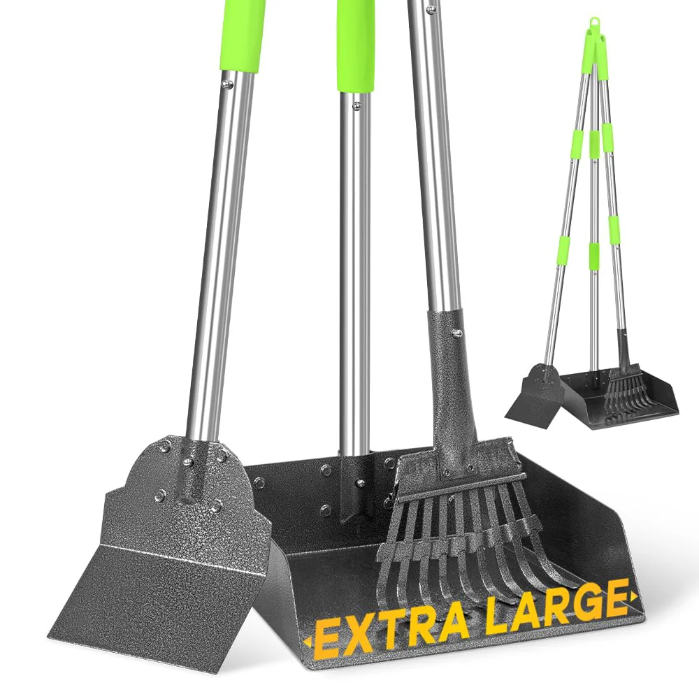 Quality TOOGE Larger Pooper Scooper - Heavy-Duty Long-Handle Dog Poop Scoop for Large Medium Small Dogs Long-Lasting