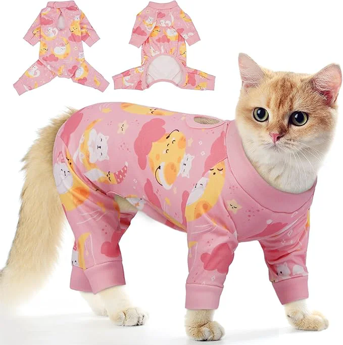 Minimalist PUMYPOREITY Cat Hair Sticky Shirt – Breathable Lightweight Prevents Licking Solid