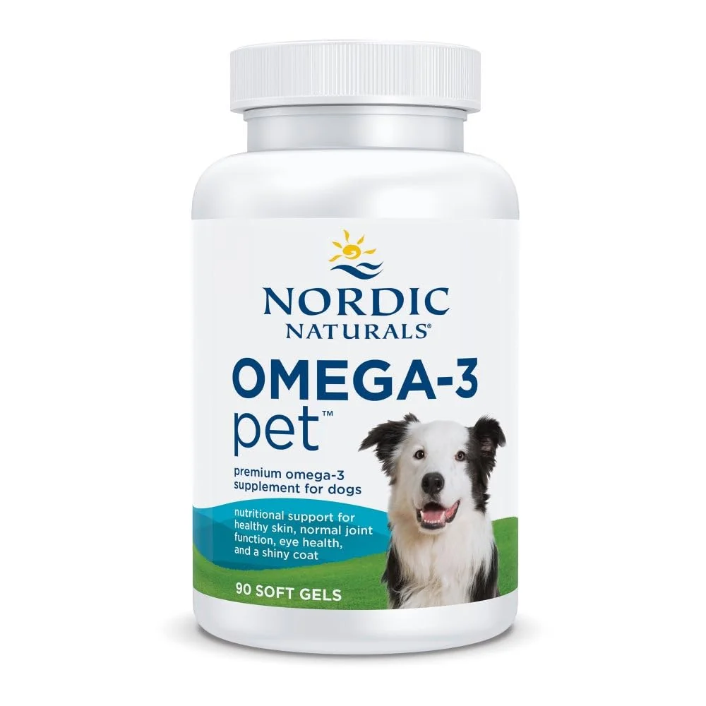 Crafted Nordic Naturals Omega-3 Pet Unflavored — 90 Soft Gels for Dogs EPA DHA Original