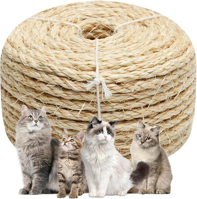 Certified Natural Sisal Rope 1 4 Inch by 49-Feet High-Grade