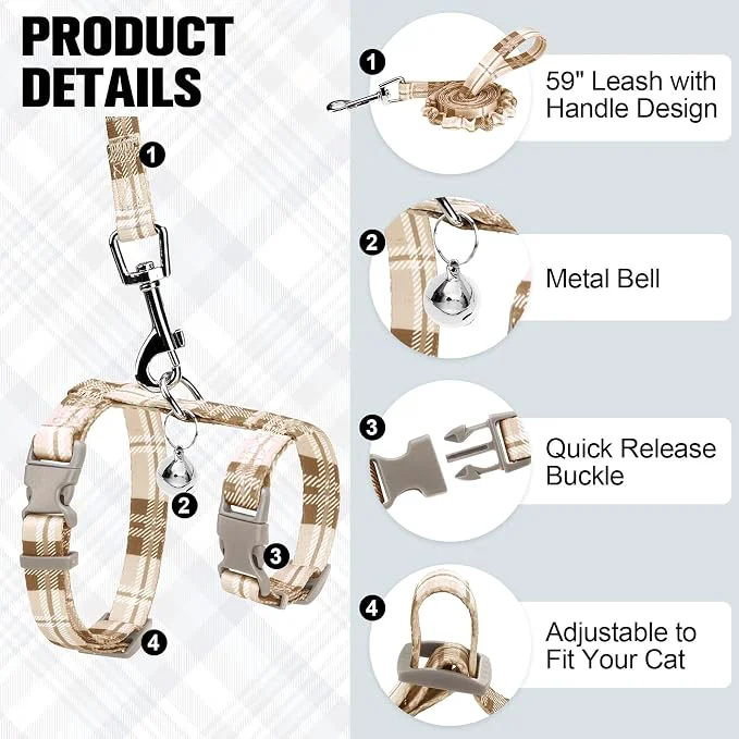 Proven BEAUTYZOO Cat Harness and Leash Set Escape Proof Luxury