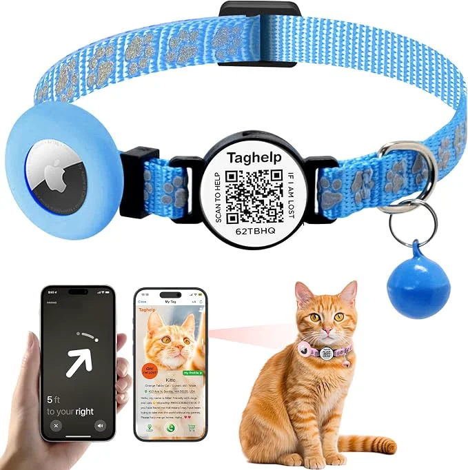 Selected Reflective AirTag Cat Collar Smooth