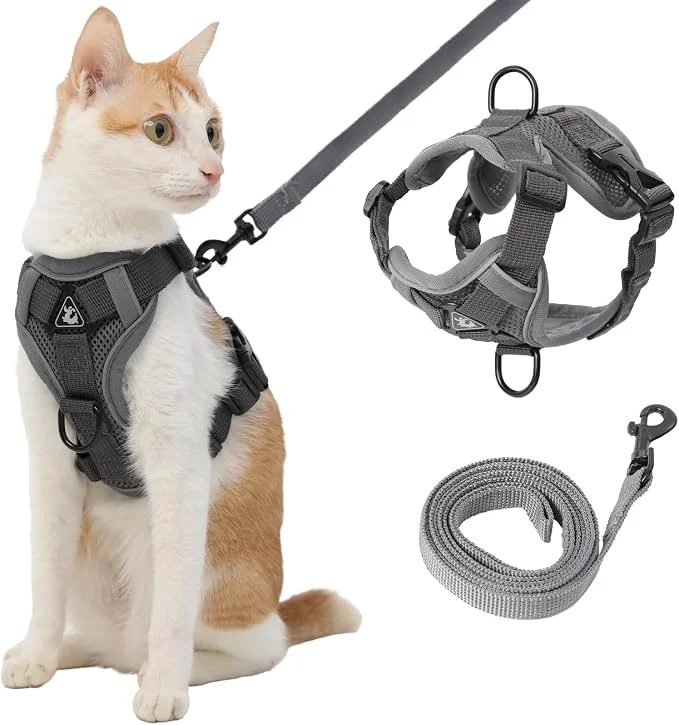 High-End Cat Harness and Leash Reflective Cat Harness Escape Proof Durable