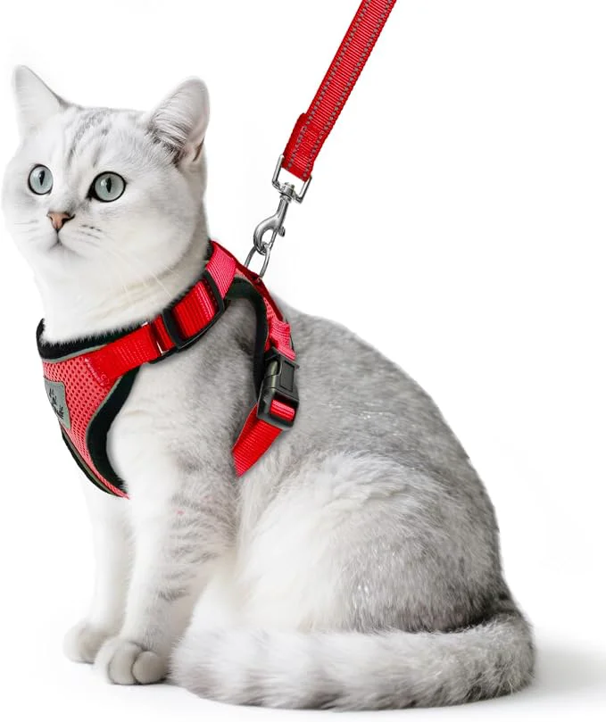 Dependable PUPTECK Cat Harness and Leash Set Escape Proof Reflective Cat Walking Harness Next-Generation