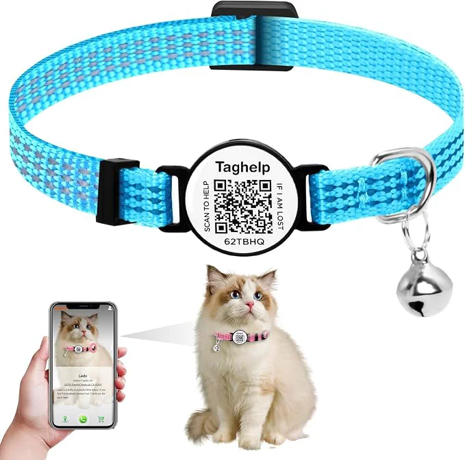 Authentic Kitten Collars with Bell QR Code Name Tag Safe